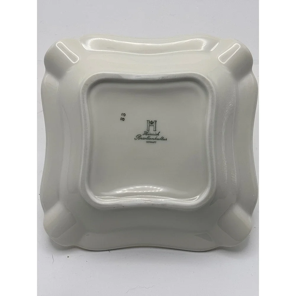 Vtg Asbach Uralt Brandy Porcelain Ashtray German Advertising Barware Gold Trim‎